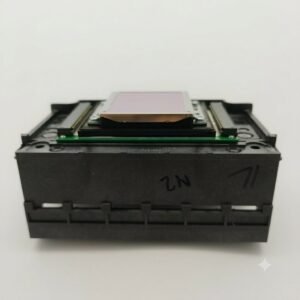 DTF XP600 Printhead – Original Epson Print Head for DTF Printers | ProlificGeeks / DTFShop.in - Side view of an Epson i3200 printhead showing dual ribbon cable connectors and golden nozzle plate.