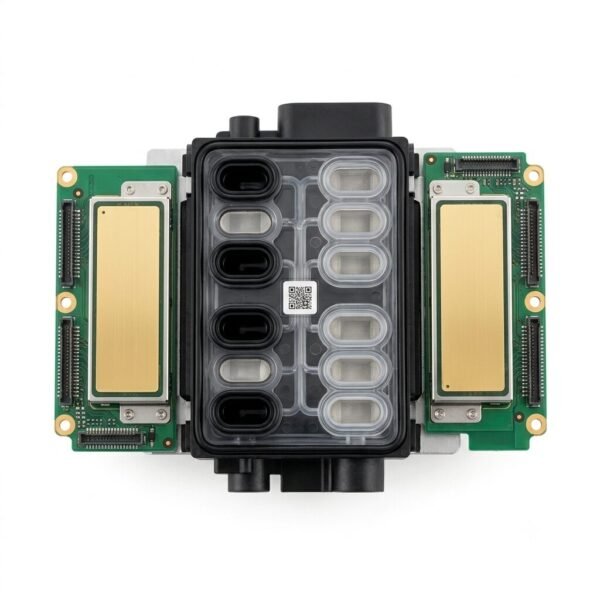 DTF XP600 Printhead – Original Epson Print Head for DTF Printers | ProlificGeeks / DTFShop.in - Dual Epson i3200 printheads with a black 6-channel damper manifold for DTF and large format printers.