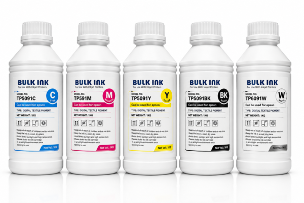 INKBANK DTF Ink 1KG CMYKW Set for Epson i3200 4720 XP600 DTF Printers