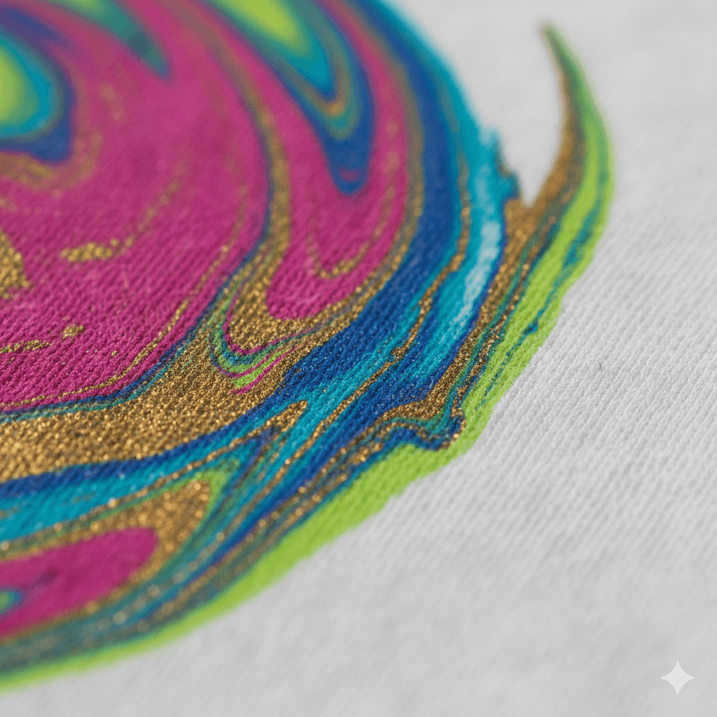 DTG Printing high-quality cotton print close-up