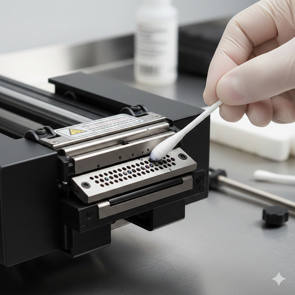 DTG Printing — 7 Powerful Ways to Maintain Your Machine for Long Life - DTG Printing print head cleaning process 2