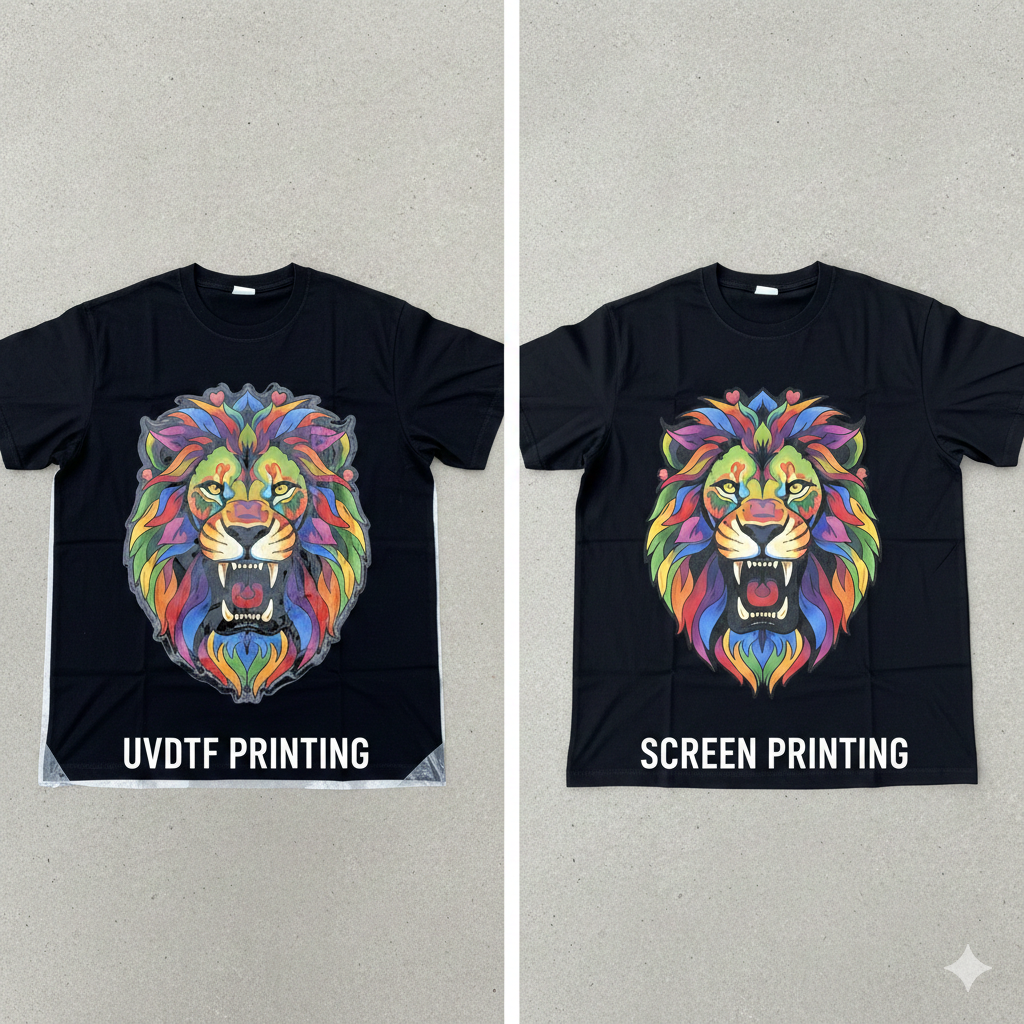 UVDTF Printing vs traditional printing comparison