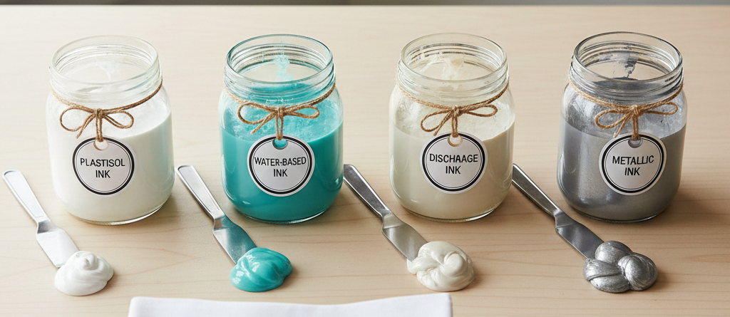 Different inks used for T-Shirt Printing on fabric