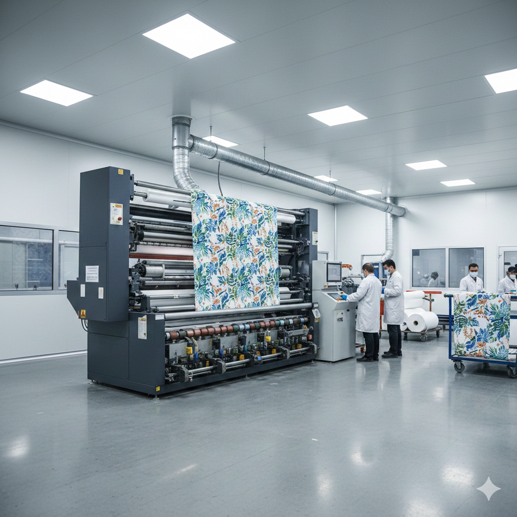 Sublimation 7-Point Ultimate Guide: Industrial vs Budget Machines for Real Printing Success - Industrial sublimation printer in textile factory