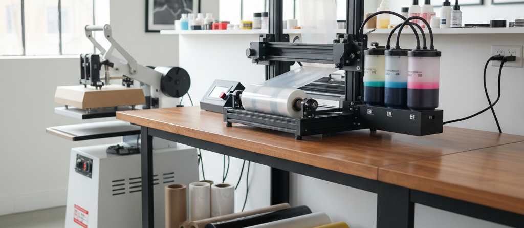 DTF Printing machine setup for fabric transfers