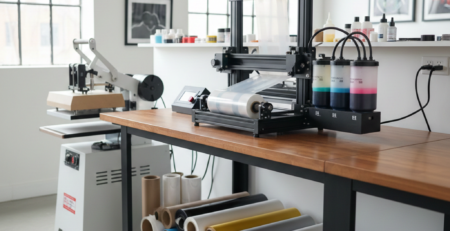 DTF Printing machine setup for fabric transfers