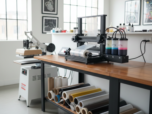 DTF Printing machine setup for fabric transfers