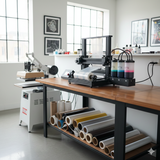 DTF Printing machine setup for fabric transfers