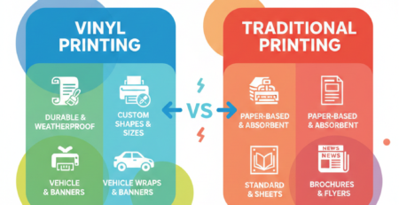 Vinyl Printing vs traditional printing comparison