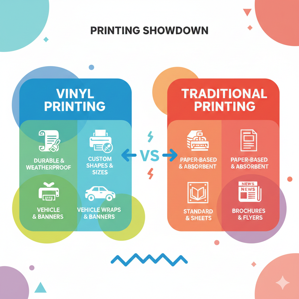 Vinyl Printing vs traditional printing comparison