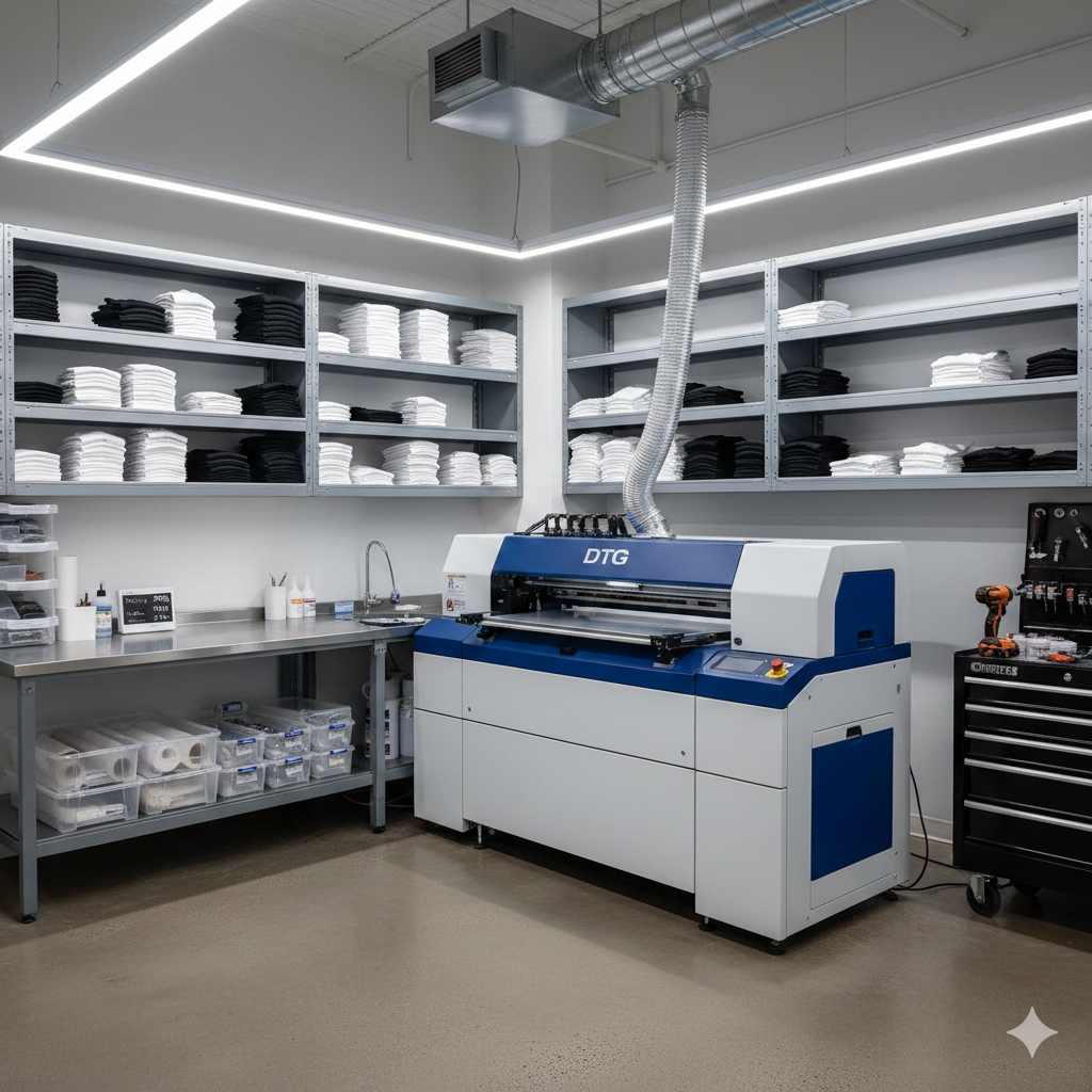 1. DTG Printing Mastery: How to Maintain Your DTG Printing Machine for Long Life - DTG Printing machine in controlled environment