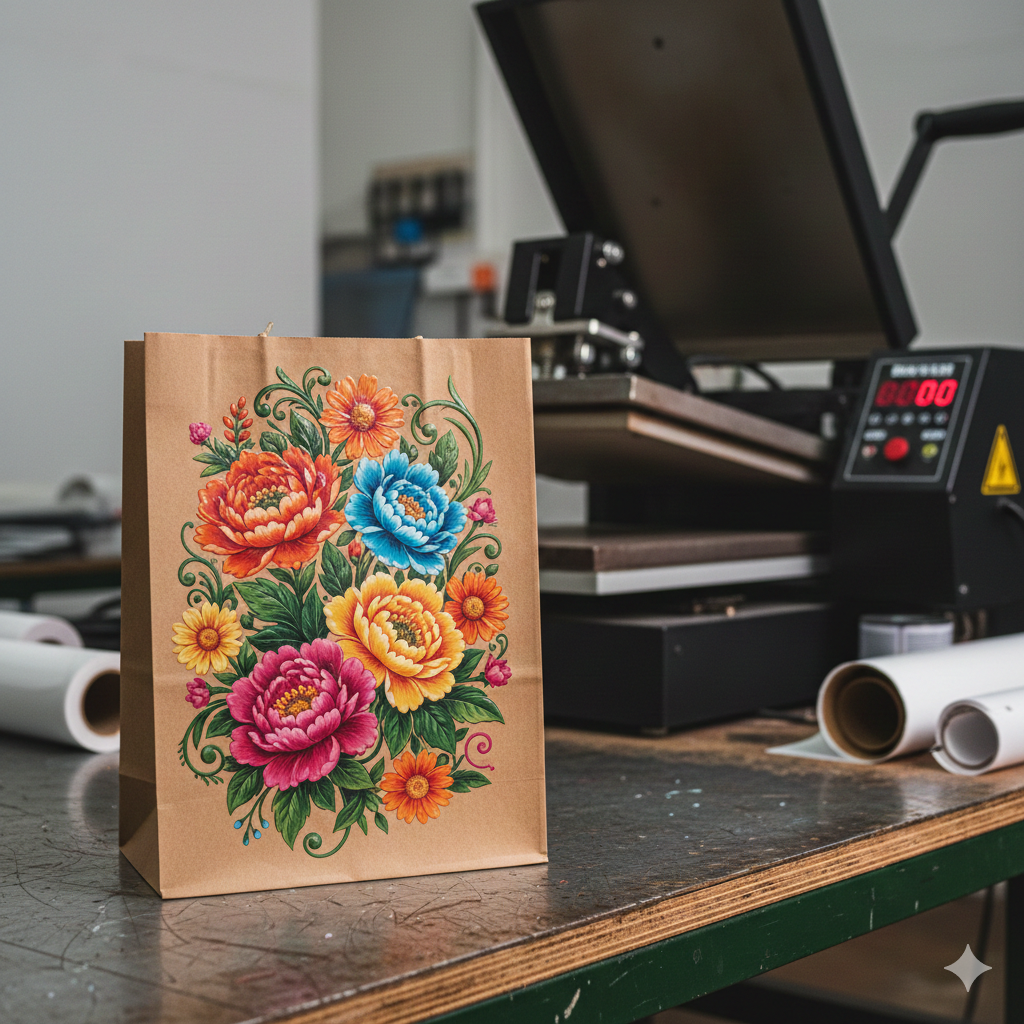 DTF Printing on paper gift bags