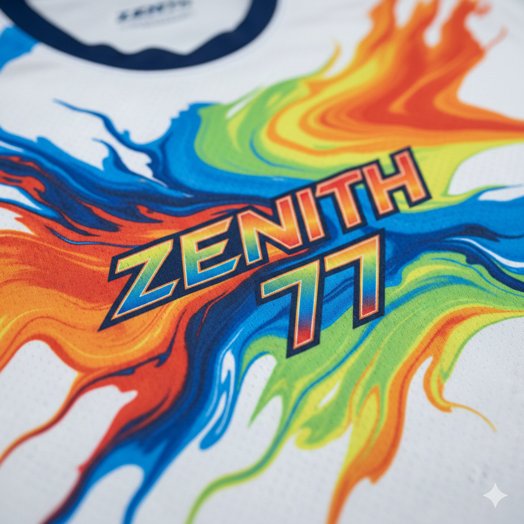 Vibrant sublimation print on polyester T-shirt