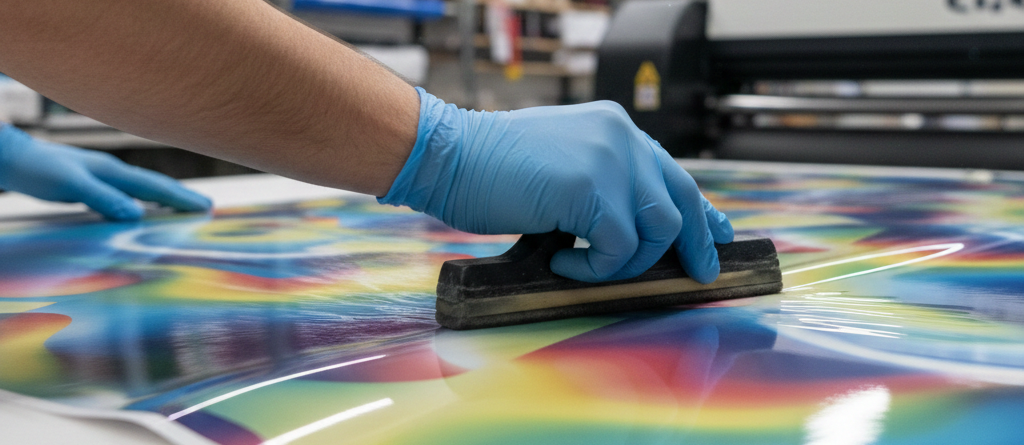 Laminating vinyl print for outdoor durability