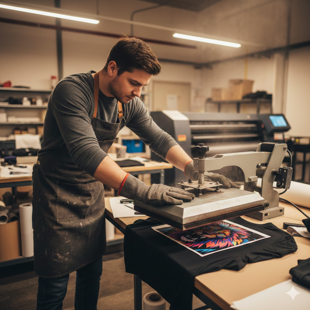 DTF Printing heat press process