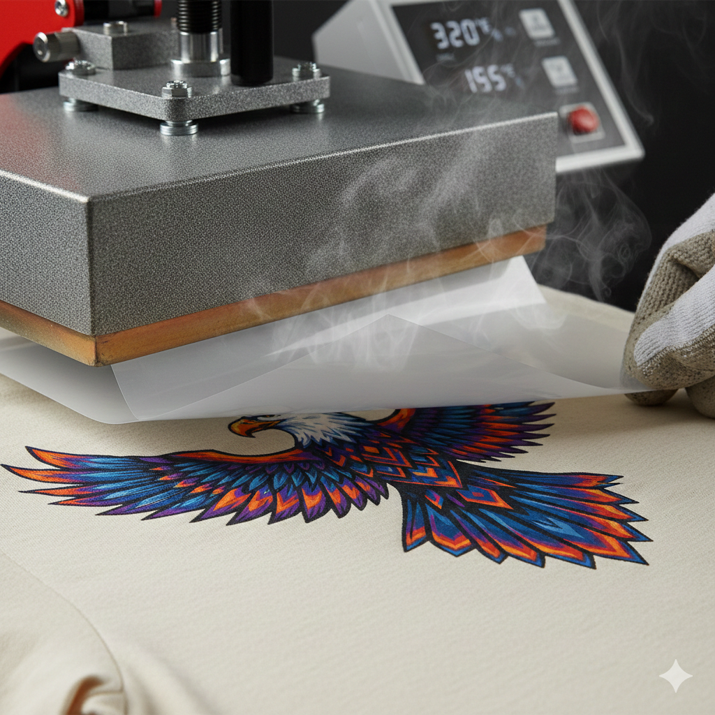 Heat press transfer using DTF Technology