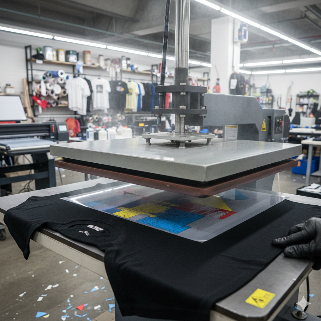 DTF Printing heat press transfer on fabric