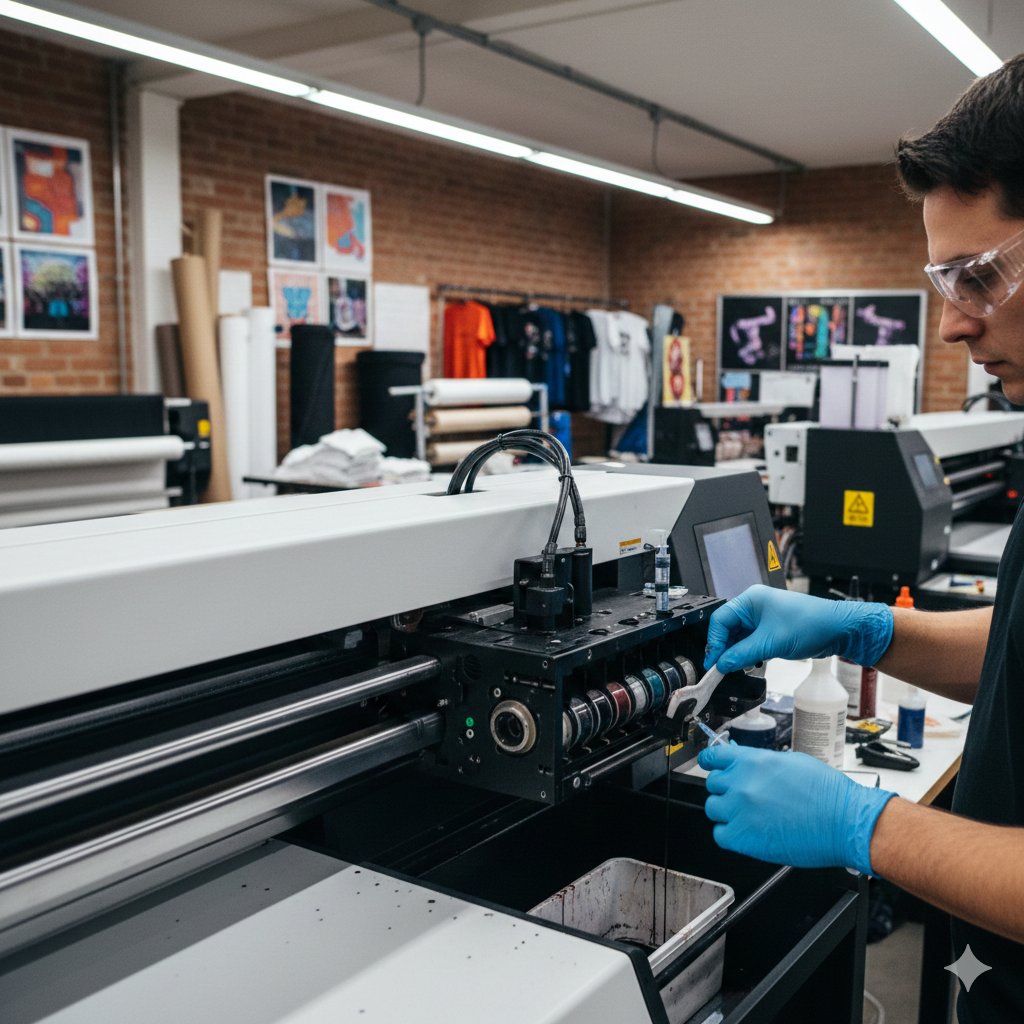 DTG Printing Mastery: Top 10 Mistakes Beginners Make in DTG Printing - DTG Printing printer maintenance and nozzle cleaning