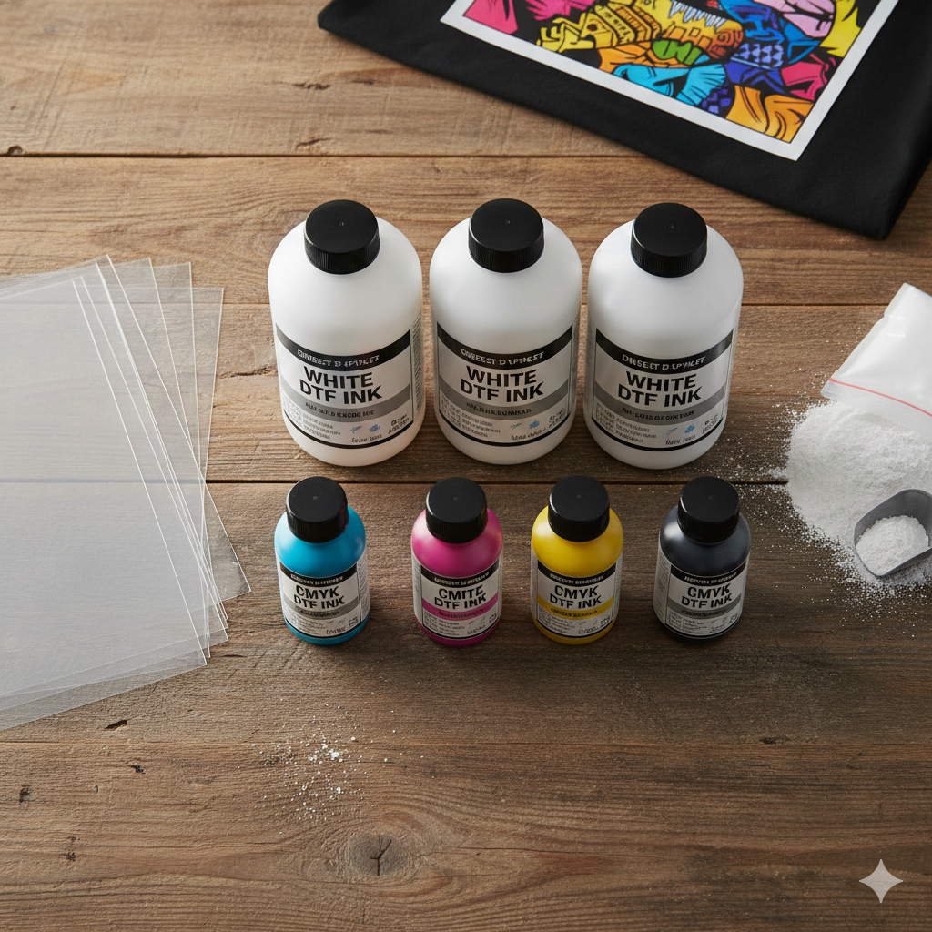 DTF Printing supplies ink film powder