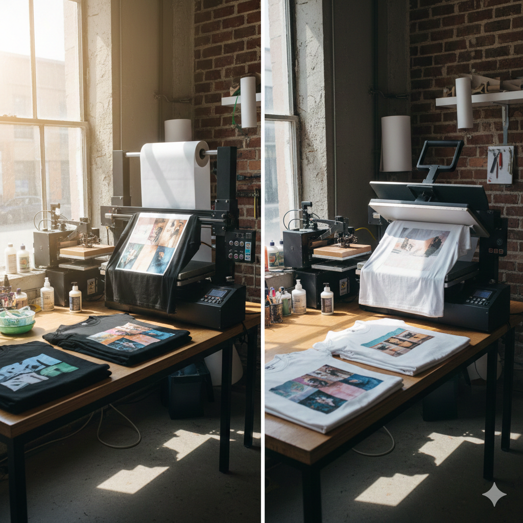 Sublimation printer vs DTF printer comparison