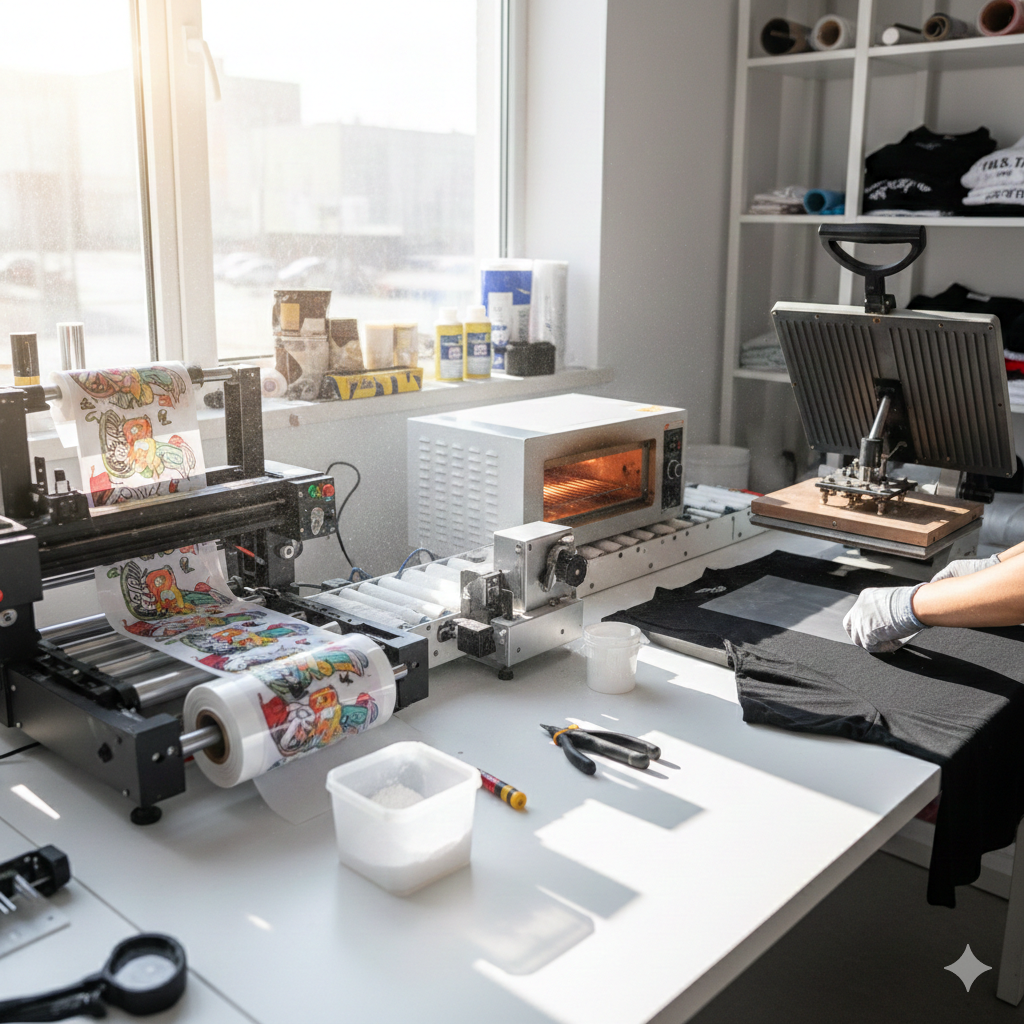 DTF Technology T-shirt printing process