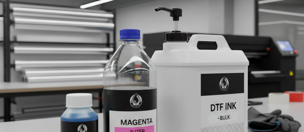 DTF Inks 100 ml vs 1 liter vs bulk bottles comparison