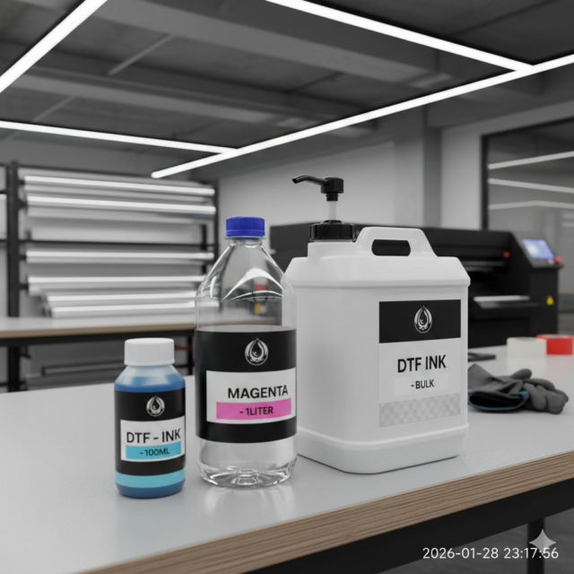 DTF Inks 100 ml vs 1 liter vs bulk bottles comparison