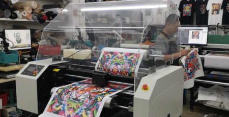 DTF Ink printing process on PET film