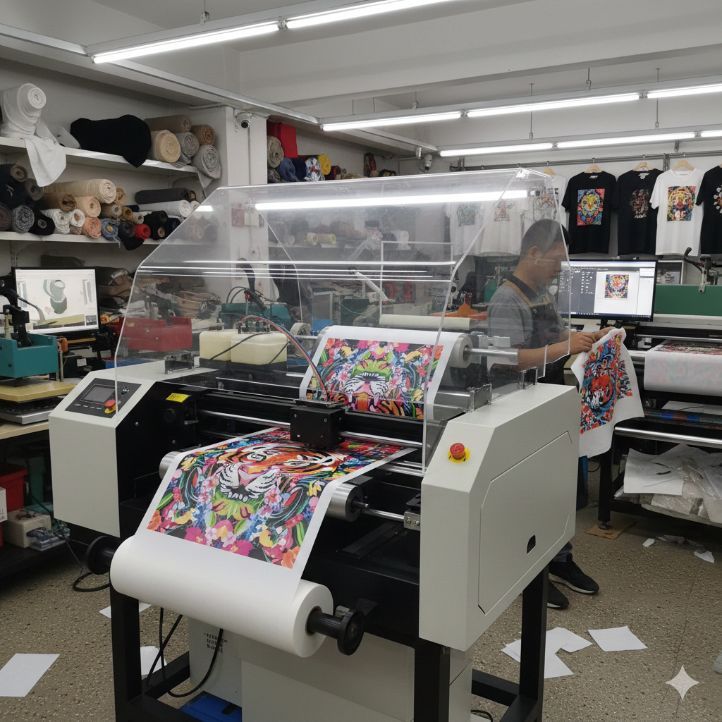 DTF Ink printing process on PET film