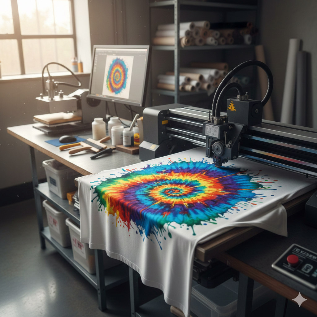 DTG vs DTF Printing DTG t-shirt printing process