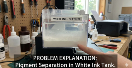 White Ink settling inside DTF printer ink tank