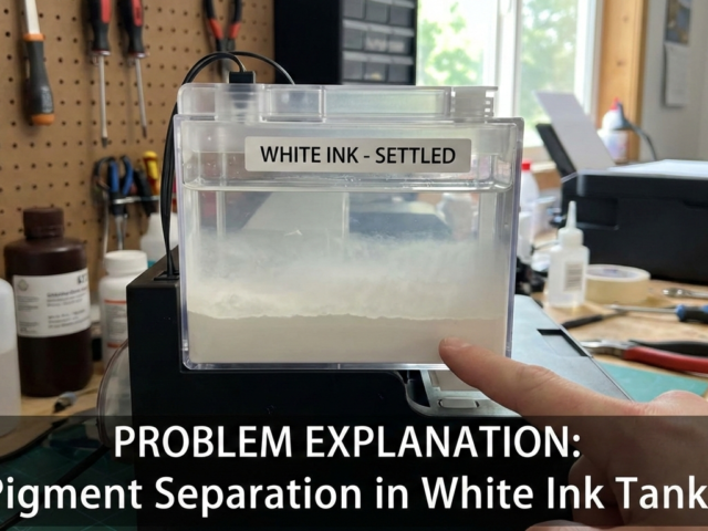 White Ink settling inside DTF printer ink tank