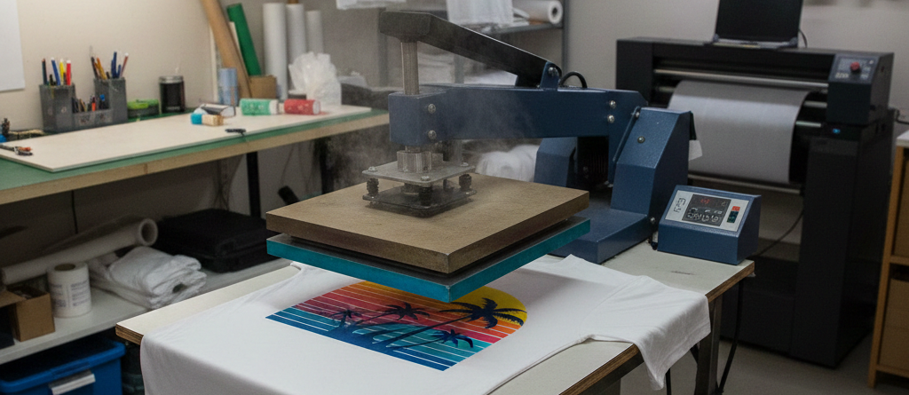 Sublimation printing process on polyester fabric