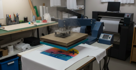 Sublimation printing process on polyester fabric