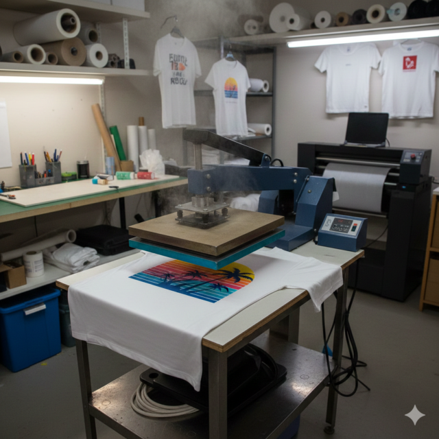 Sublimation printing process on polyester fabric