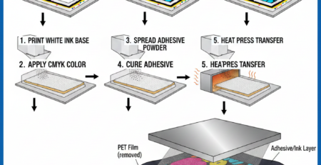 CMYK inks used in DTF Printing