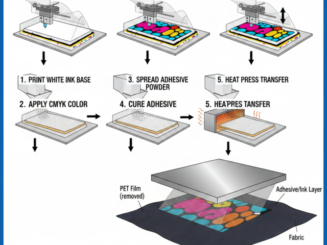 CMYK inks used in DTF Printing