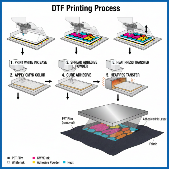 CMYK inks used in DTF Printing