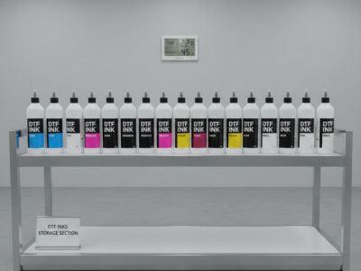 Proper storage of DTF inks in sealed bottles