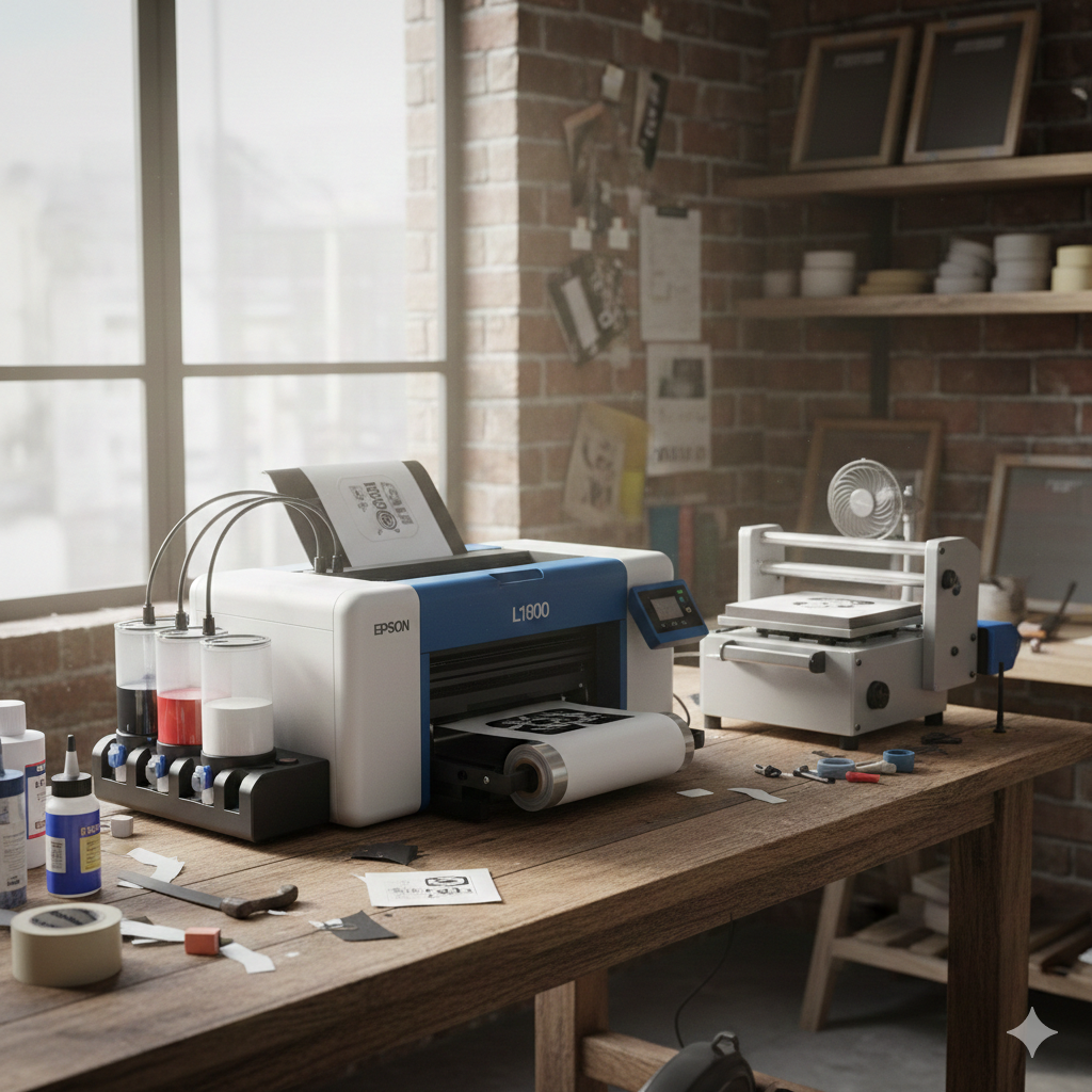 Epson L1800 DTF Printing setup for beginners