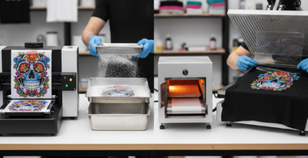 Vinyl Printing comparison with DTF printing process