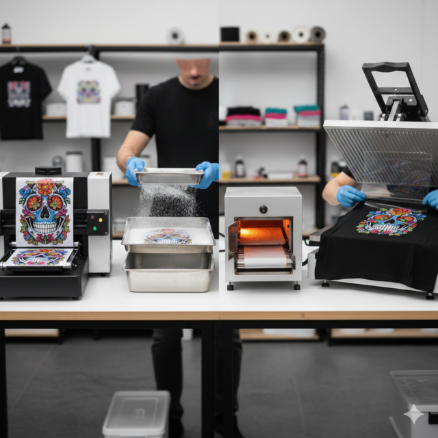 Vinyl Printing comparison with DTF printing process