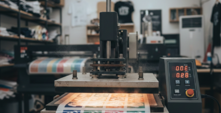 DTF Prints curing using heat press machine