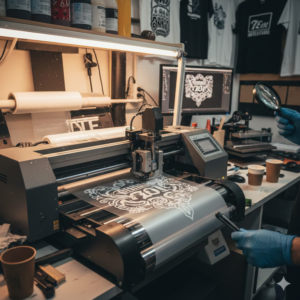 White DTF Ink smooth printing process