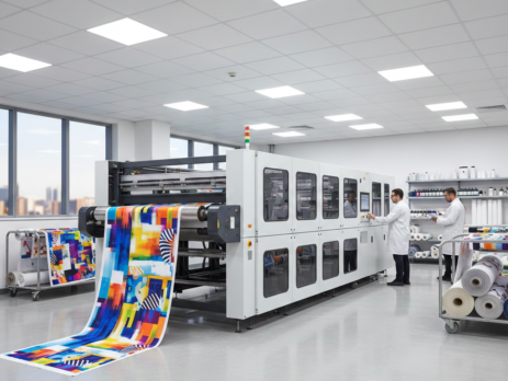 Sublimation printer producing textile prints