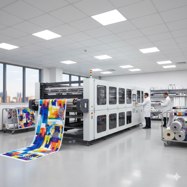 Sublimation printer producing textile prints