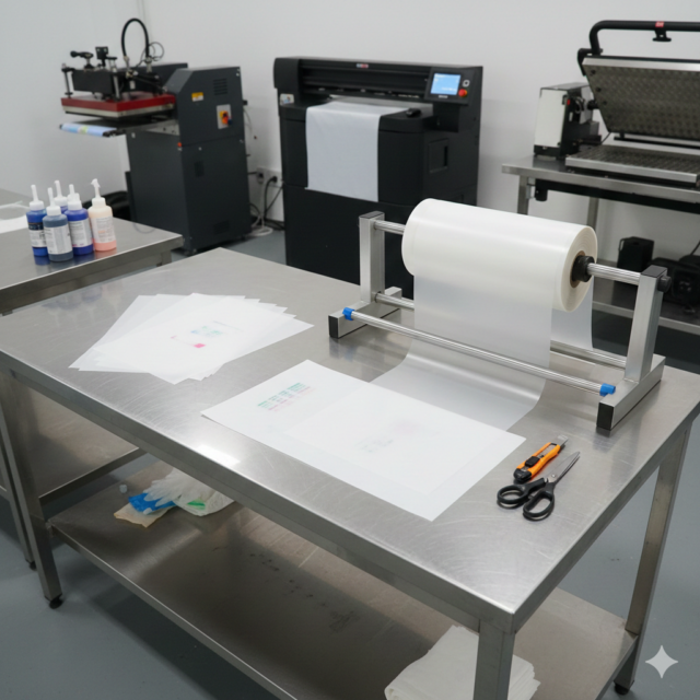 DTF PET Film comparison A4 sheet and roll film