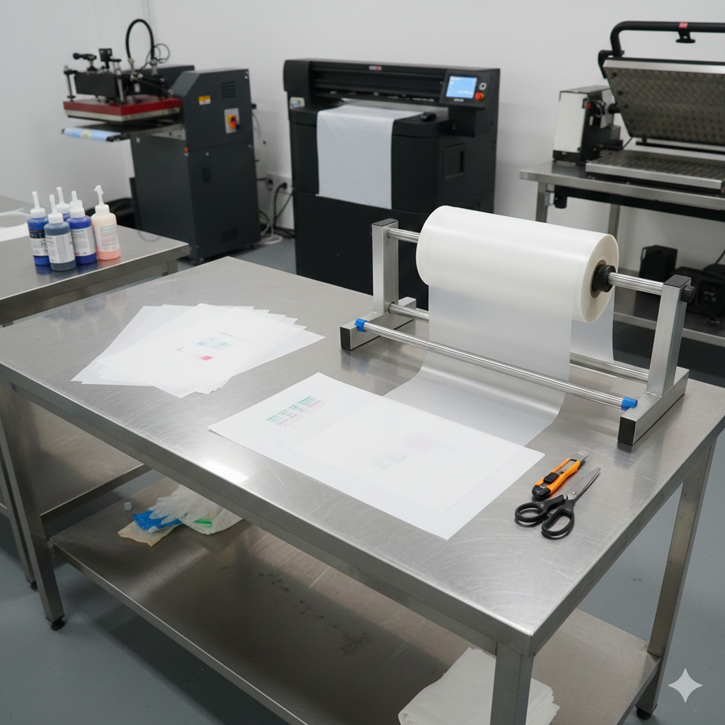 DTF PET Film comparison A4 sheet and roll film