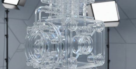 UV 3D Printing crystal clear resin model