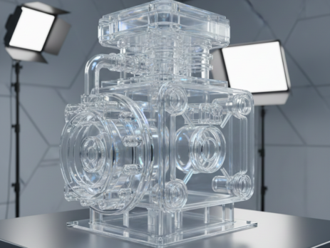 UV 3D Printing crystal clear resin model